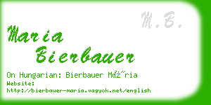 maria bierbauer business card